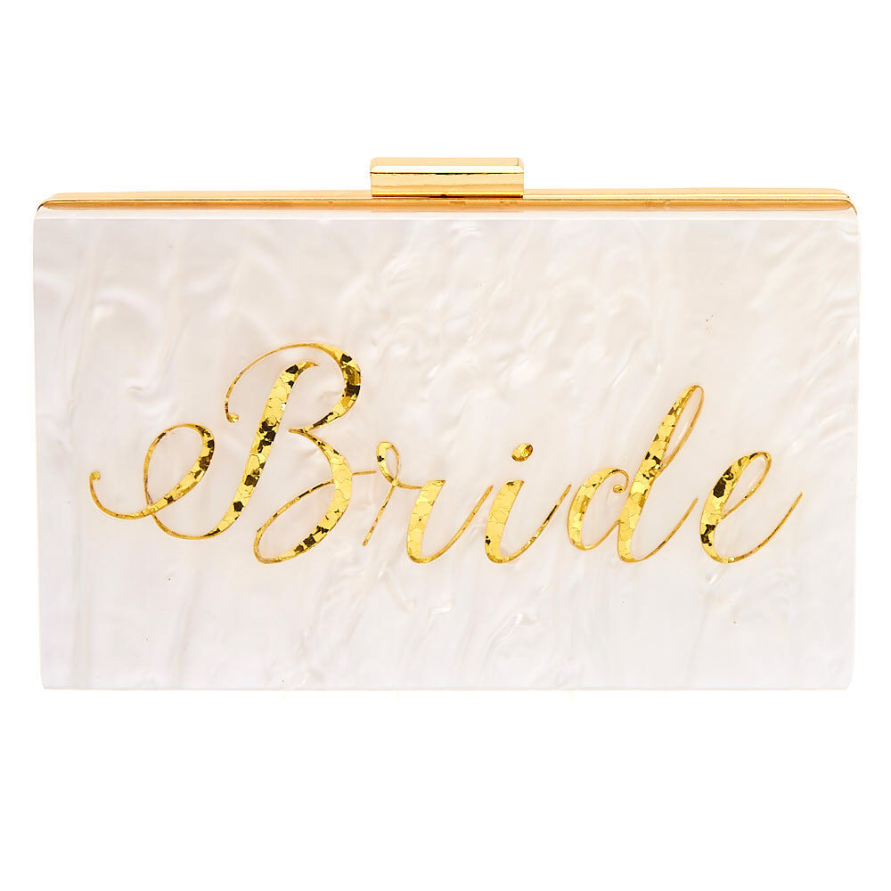 acrylic bridal clutch
