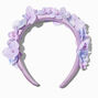 Beaded Purple Floral Headband,