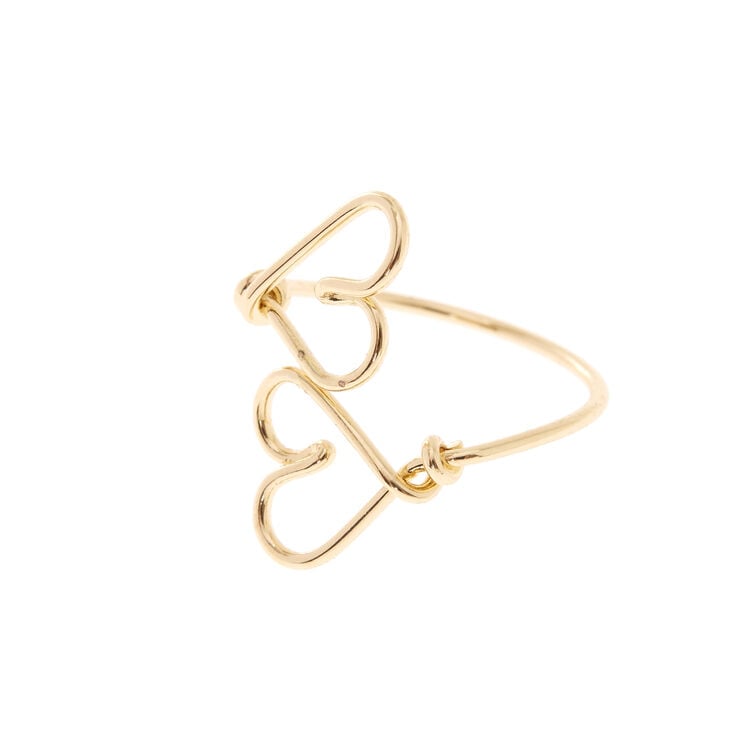 Wire Heart Gold Toe Ring,