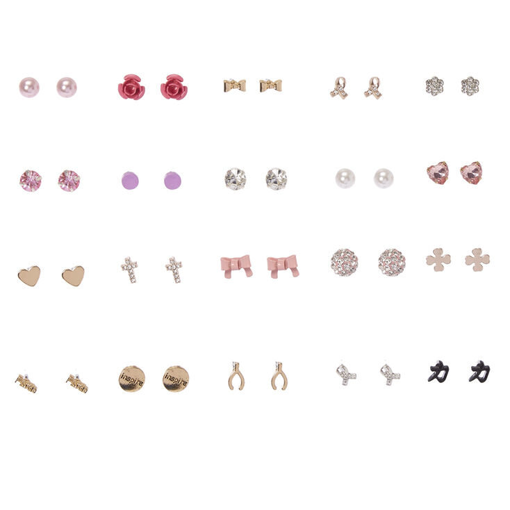 Ooh La La Sparkle Stud Earrings Set of 20,