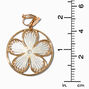 White Threaded Floral Gold-tone 2&quot; Clip-On Drop Earrings ,