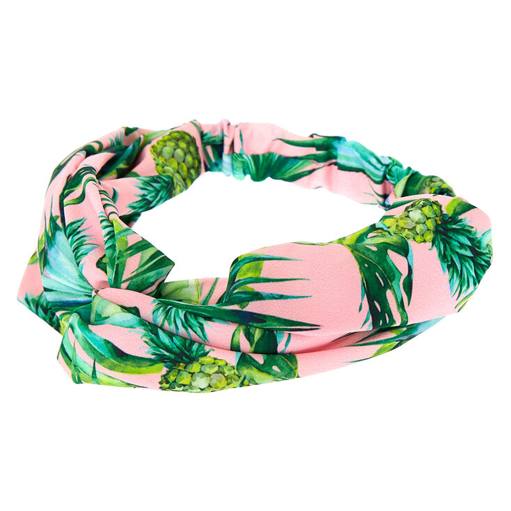 Tropical Pineapple Headwrap - Pale Pink,