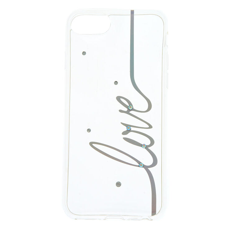 Holographic Love Script Phone Case,