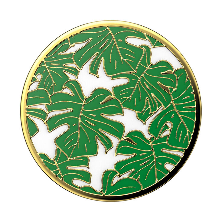 PopSockets Swappable PopGrip - Enamel Monstera Leaf,