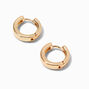 Gold 15MM Flat Huggie Hoop Earrings,