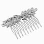 Silver-tone Rhinestone Leaves Hair Comb,