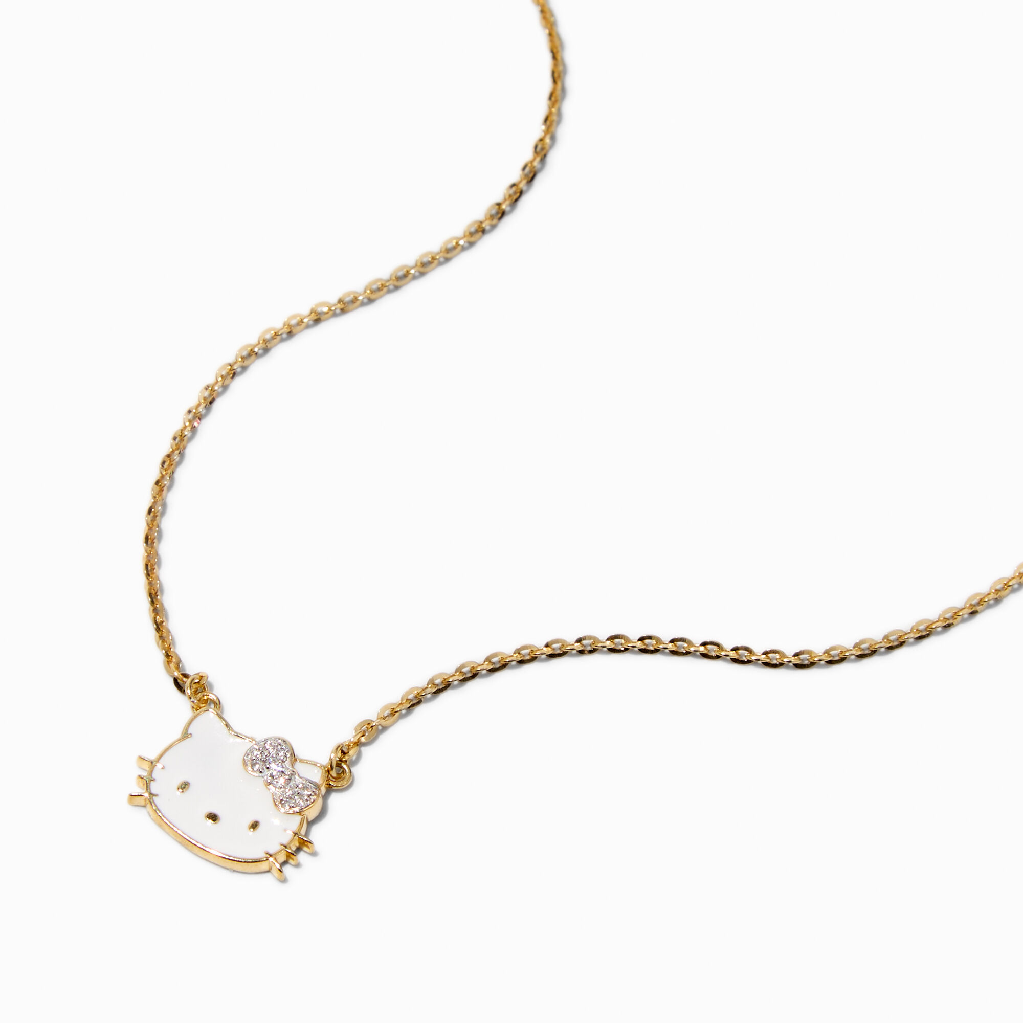 Hello Kitty 50th Anniversary Icing Exclusive Sterling Silver 3 8 ct. tw. Lab Grown Diamond Enamel Pendant Necklace Icing US