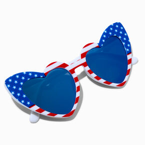 American Flag Heart-Shaped Sunglasses,