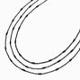 Black Tab Multi-Strand Necklace,
