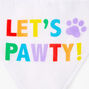 Rainbow Let&#39;s Pawty Pet Party Bandana,