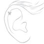 Silver Butterfly, Flower, &amp; Bee Cartilage Stud Earrings - 3 Pack,