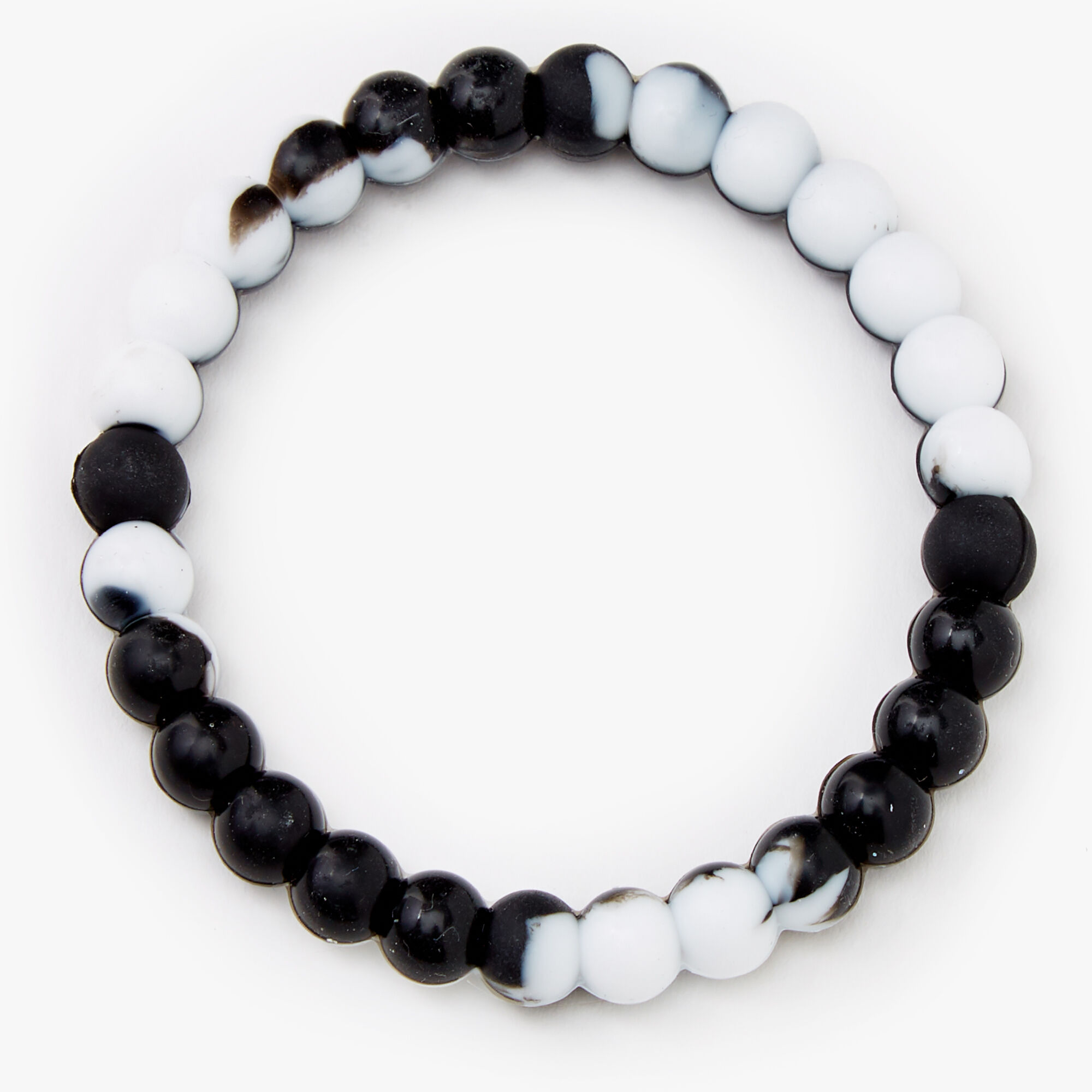 Black White Courage Fortune Stretch Bracelet Icing US