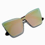 Rose Gold Lens Oversized Cat Eye Sunglasses,