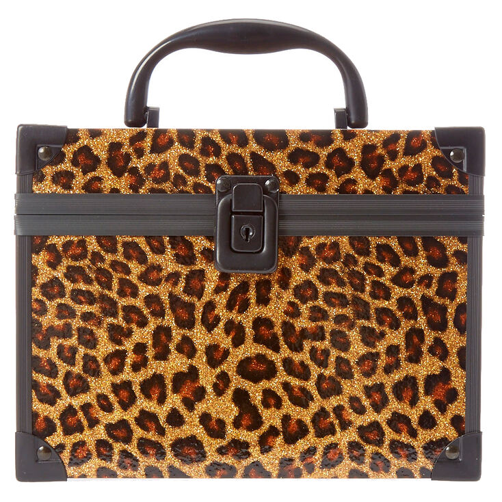 Glitter Leopard Print Lock Box,