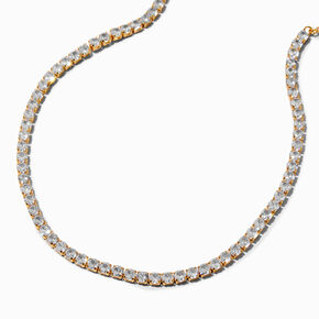 Icing Select 18k Yellow Gold Plated Cubic Zirconia Cup Chain Necklace ,