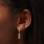 Icing Select 18k Gold Plated Crystal Paperclip Drop Earrings,