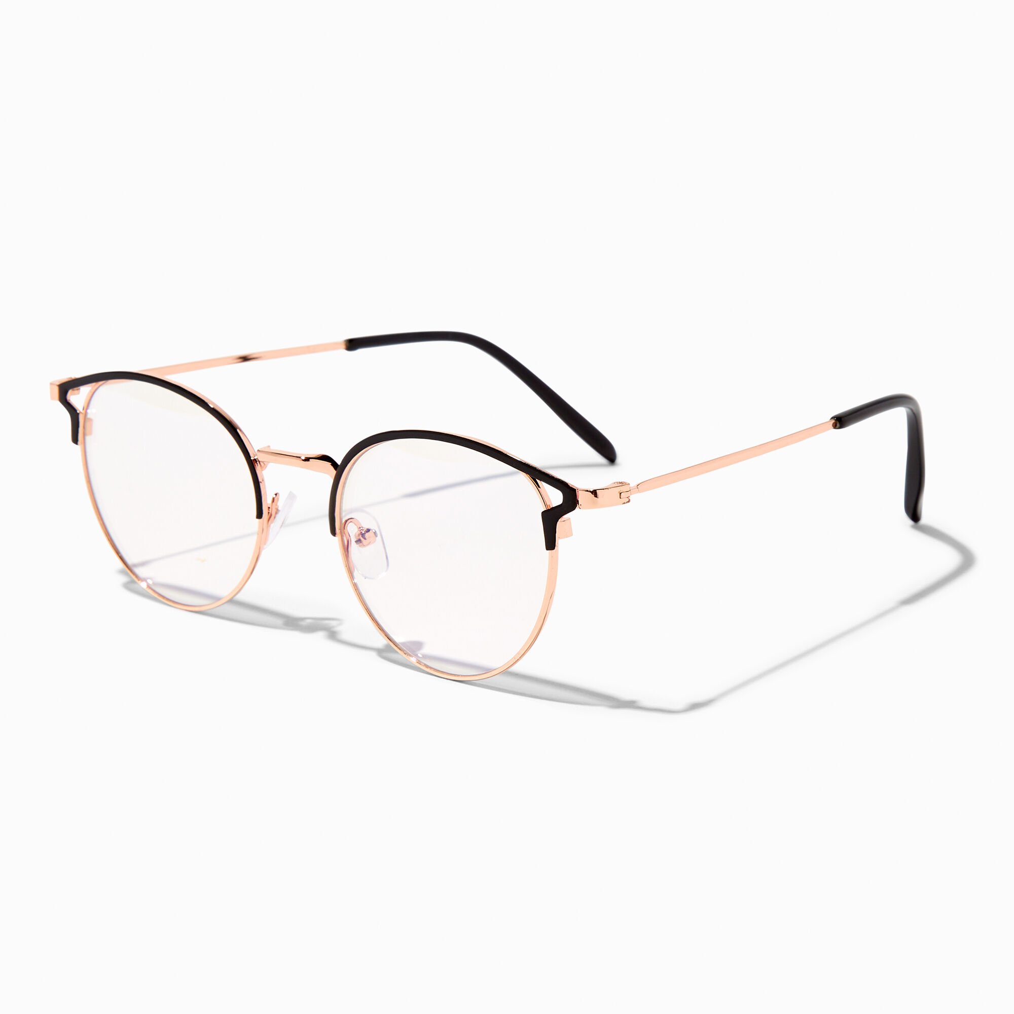 Rose gold cheap browline glasses