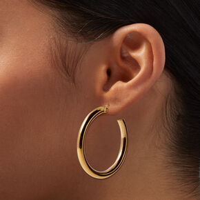 Gold-tone Stainless Steel 20MM Huggie Hoop Earrings,