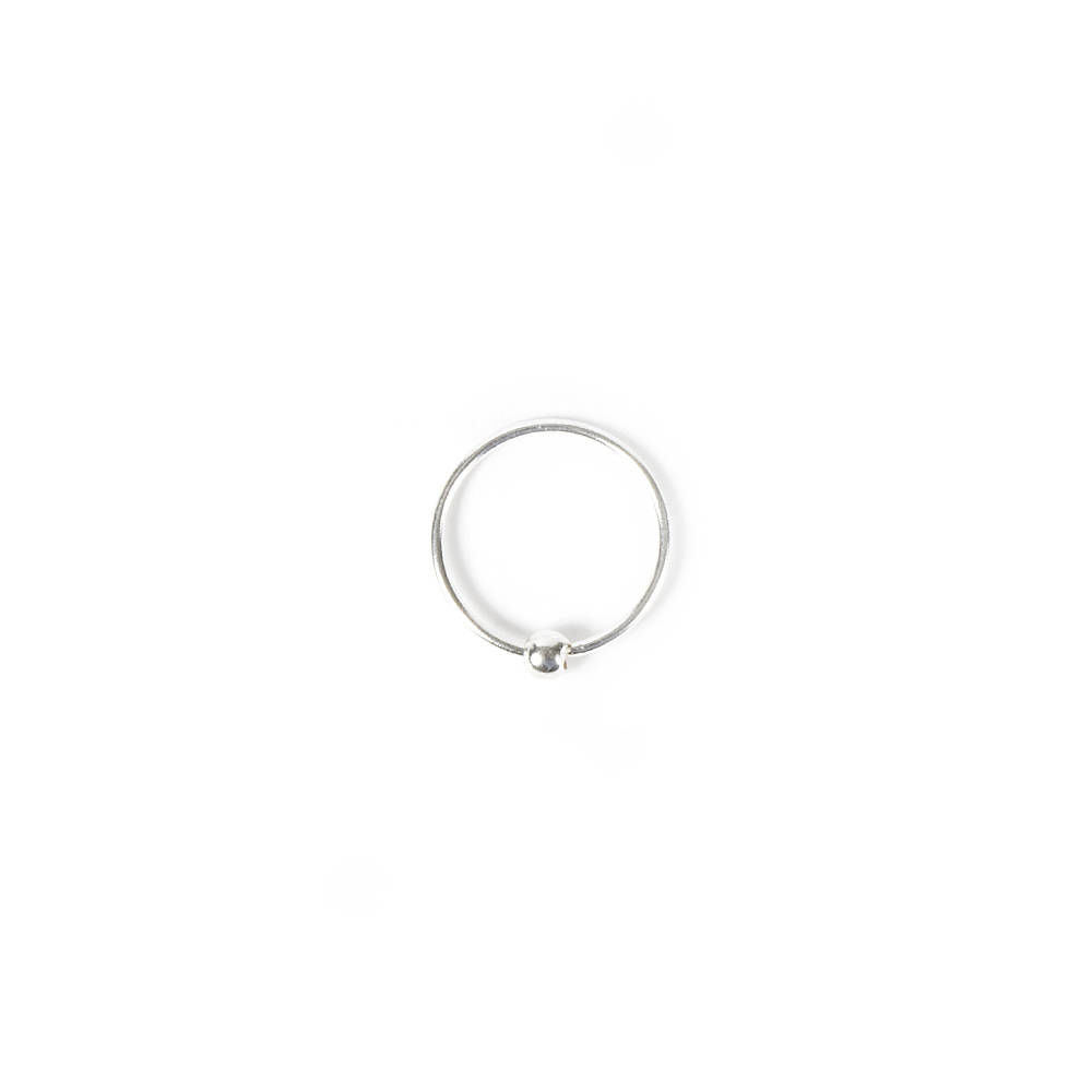 14K Solid Gold Ball Nose Ring, Tiny Bead Nose Stud – AMYO Jewelry
