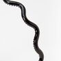 Black Solid Wave Headband,