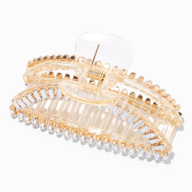 Gold Bling Oval Hair Claw,