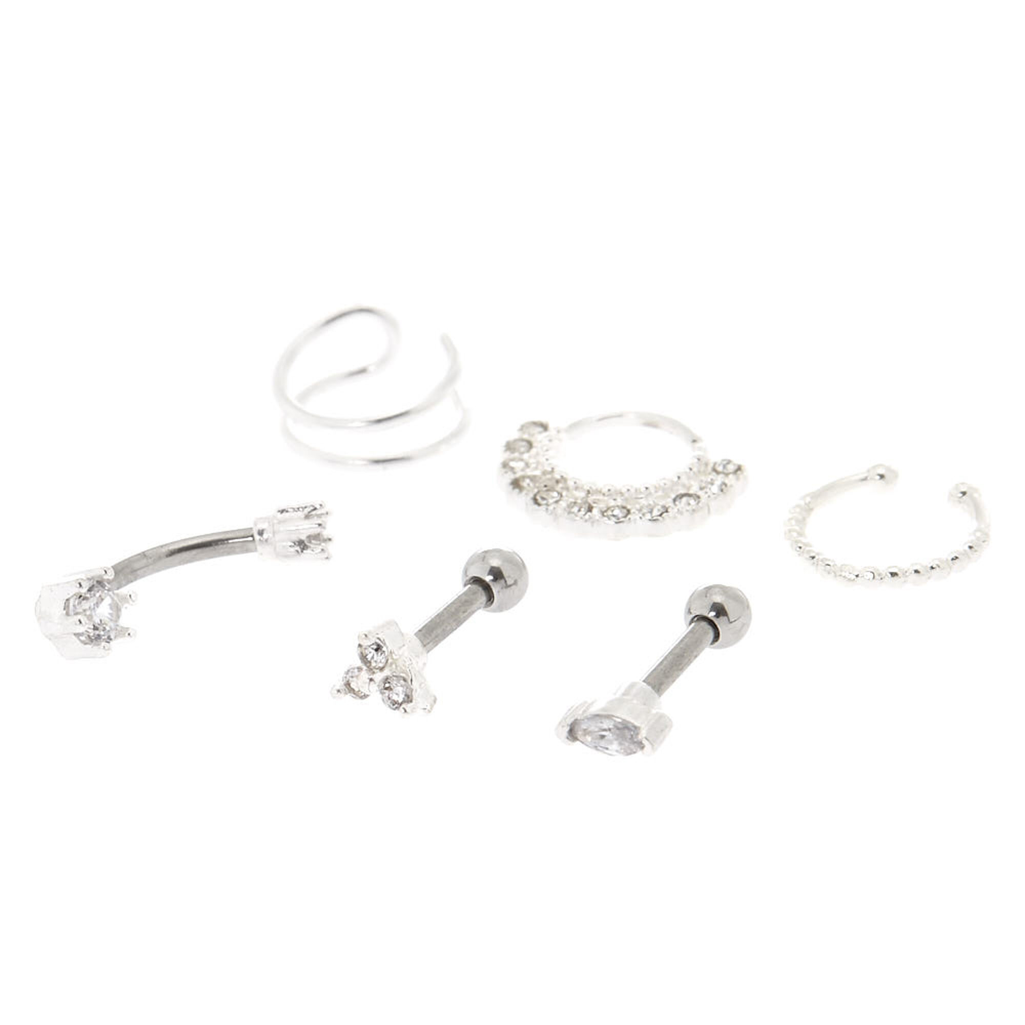 Real Faux Silver Constellation Earrings 6 Pack Icing Us Real Faux Silver Constellation Earrings 6 Pack