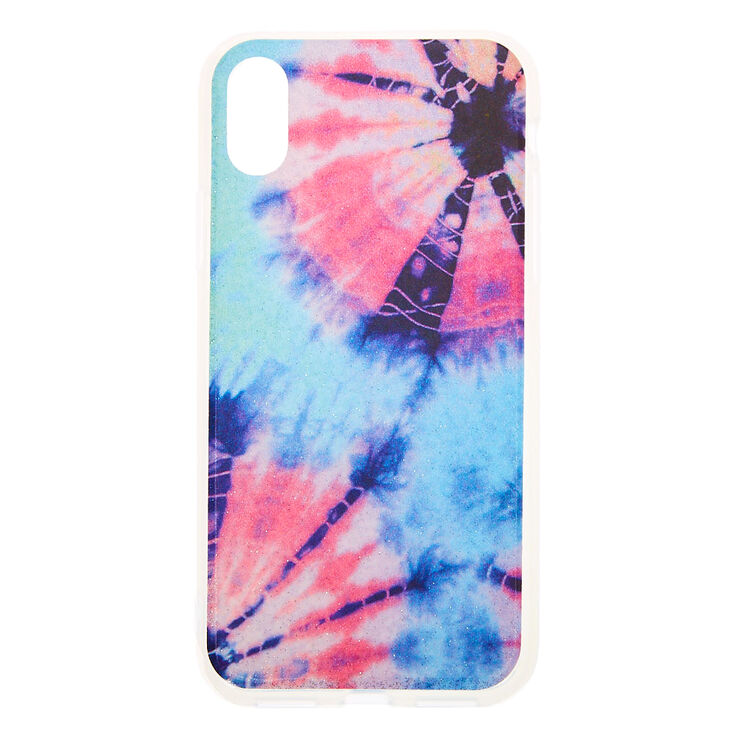 Pastel Tie Dye Glitter Phone Case - Fits iPhone X/XS,