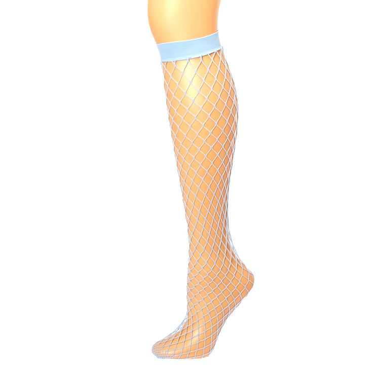 Blue Fishnet Thigh-Highs,