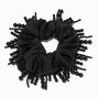 Black Beaded Fringe Hair Scrunchie,