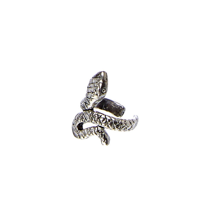 Burnished Silver Tone Snake Ear Cuff,