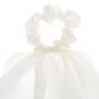 Small Hair Scrunchie Scarf - White,