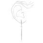 Silver 3&quot; Rhinestone Linear Drop Earrings,