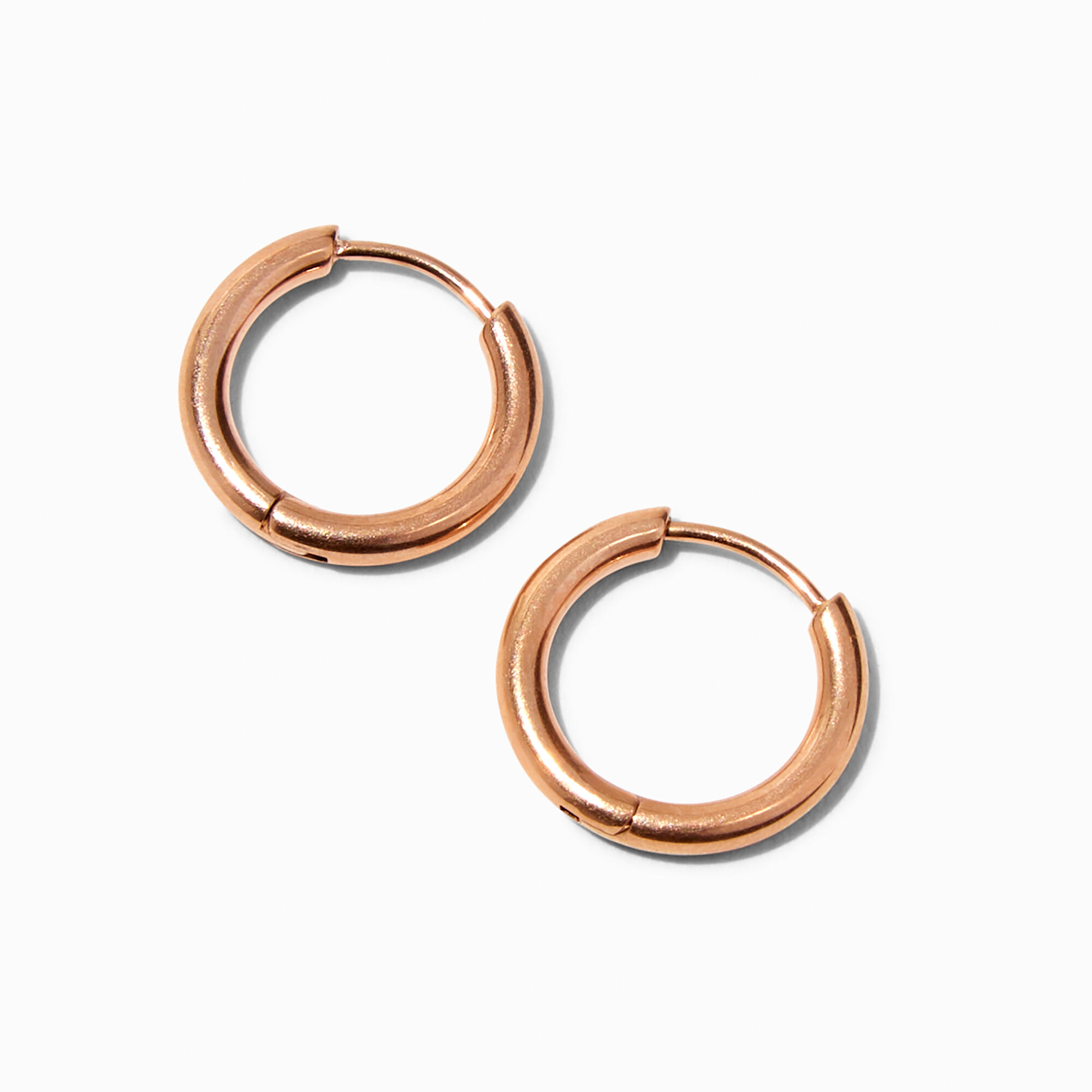 Rose gold titanium earrings deals