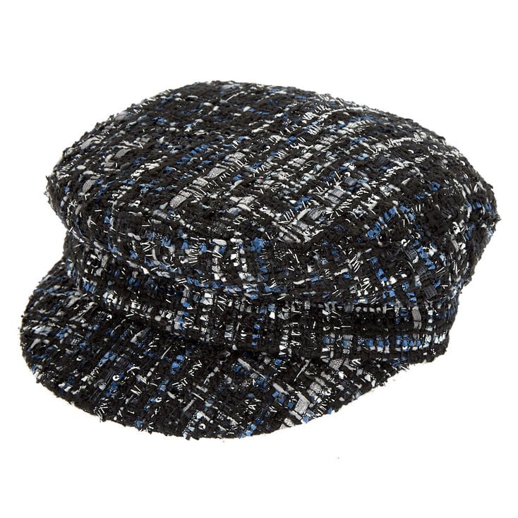 Tweed Captain Hat - Black,