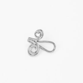 Silver Swirl Faux Nose Ring,