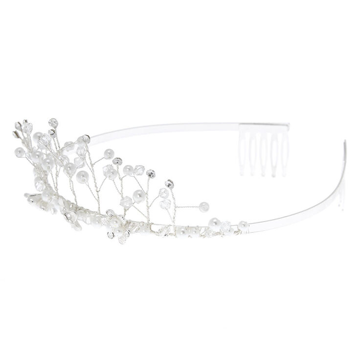 Silver Pearl Ice Princess Tiara,