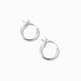 Icing Select Sterling Silver 8MM Hinge Hoop Earrings,