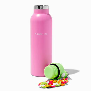 Pastel Floral Yin Yang Stainless Steel Water Bottle