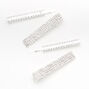 Silver Crystal Hair Pins and Clips - 4 Pack,