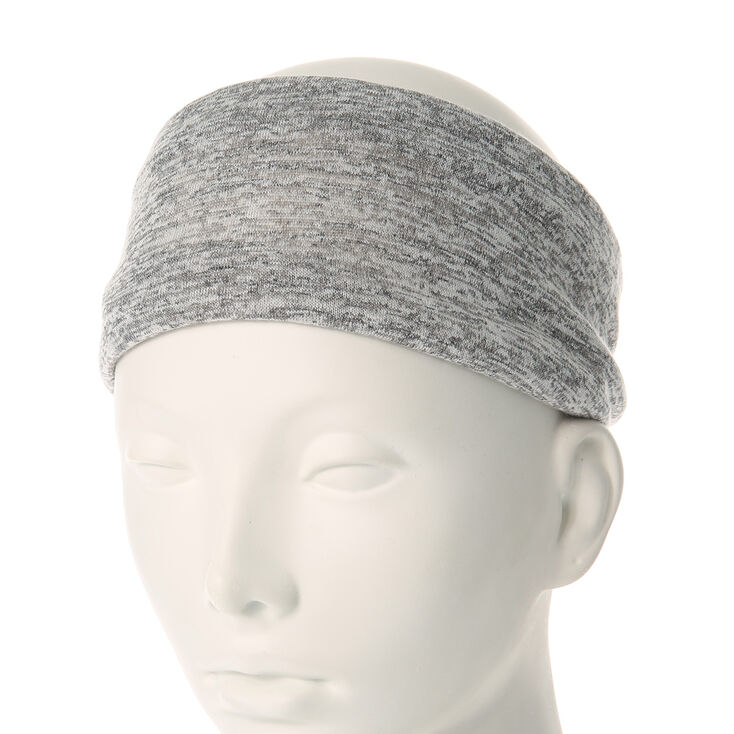 Two-Tone Gray Jersey Headwrap,