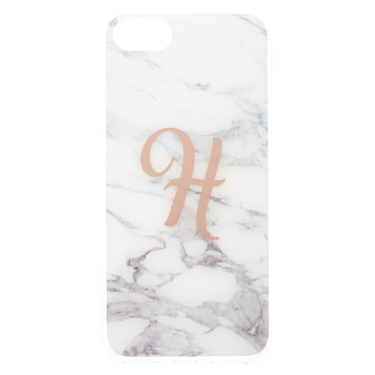 Marble H Initial Phone Case - Fits iPhone 6/7/8,