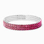 Pink Ombr&eacute; Rhinestone Stretch Bracelet,