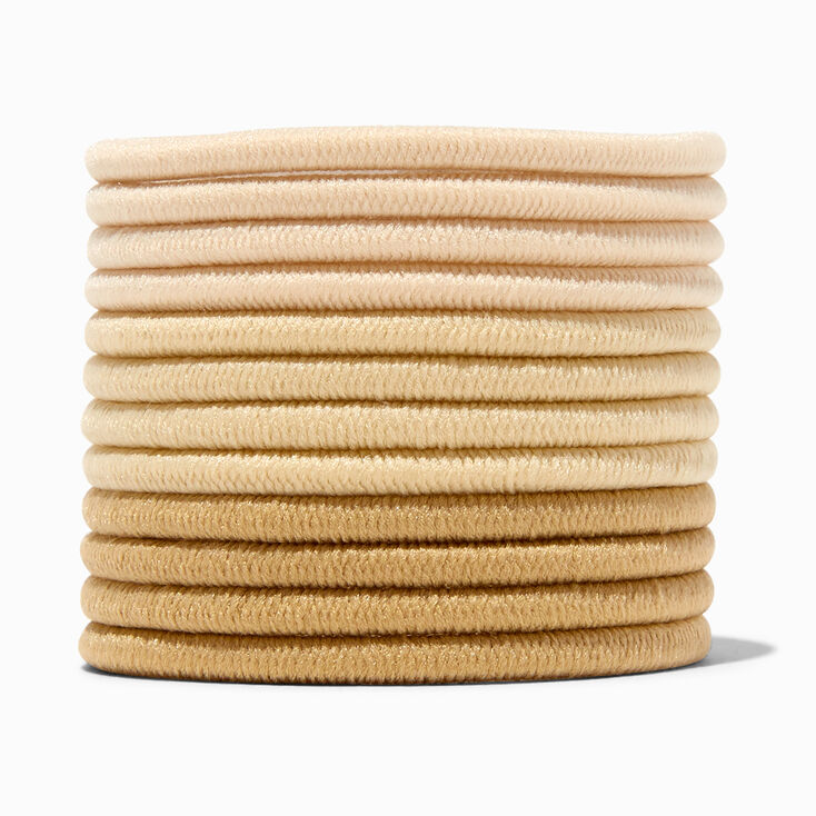 Blonde Lurex Hair Ties - 12 Pack ,
