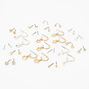 Mixed Metal Celestial Pearl Stud &amp; Hoop Earrings - 20 Pack,