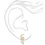 Gold 1&quot; Celestial Drop Earrings,
