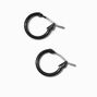 Black 10MM Hoop Earrings,