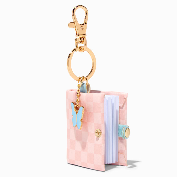 Blue Butterfly Mini Notebook Keychain,