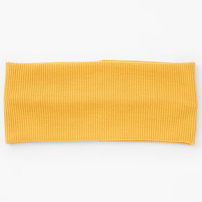 Flat Ribbed Headwrap - Mustard,