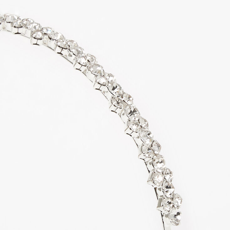 Silver Mixed Rhinestone Headband,