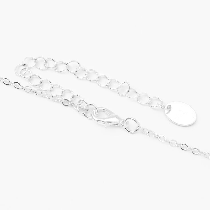 Silver Glow In The Dark Zodiac Spinning Pendant Necklace - Sagittarius,
